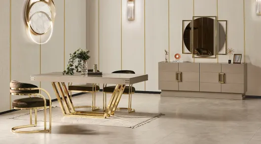 Product img 2, Pier Metal Ayaklı Modern Yemek Odası Takımı